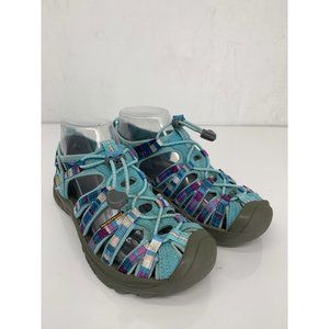 Keen Girls US 3 Whisper Sandals Raya Blue Grotto Waterproof Shoes